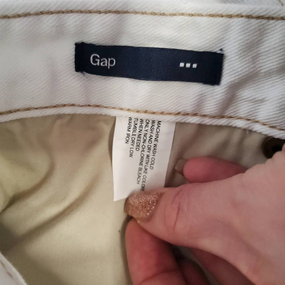 Gap Women's Premium Bootcut Jeans Size 8R EUC White - Picture 5 of 7